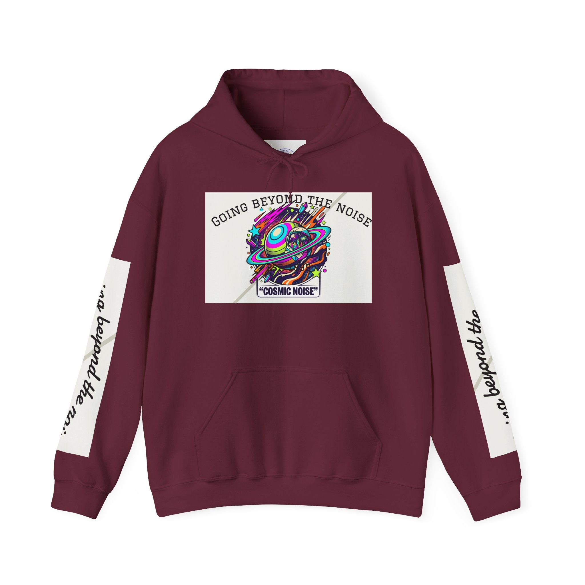 Hoodie — “Going Beyond the Noise” Cosmic Noise Graphic Hoodie