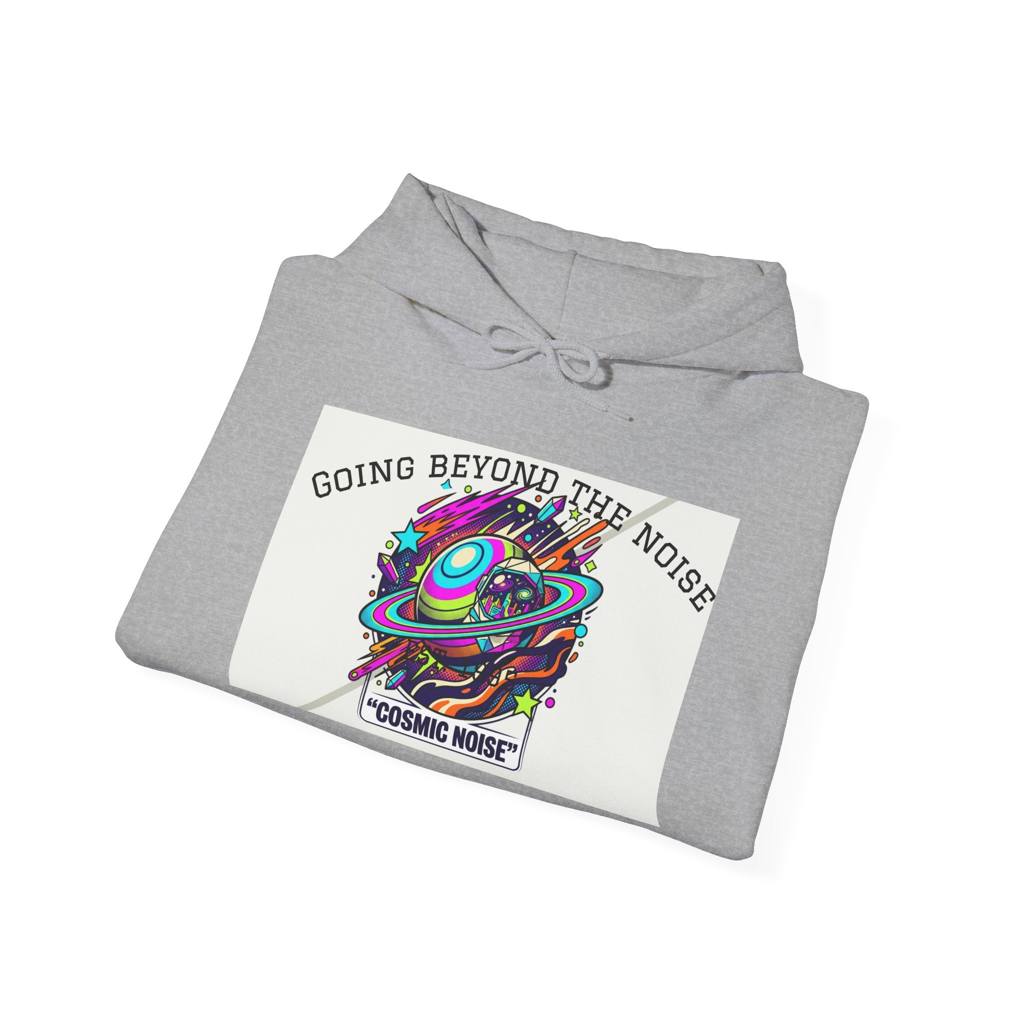 Hoodie — “Going Beyond the Noise” Cosmic Noise Graphic Hoodie
