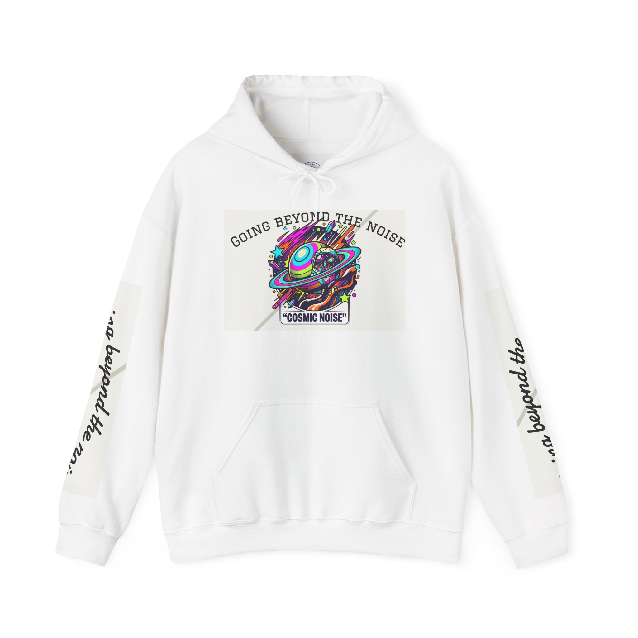 Hoodie — “Going Beyond the Noise” Cosmic Noise Graphic Hoodie