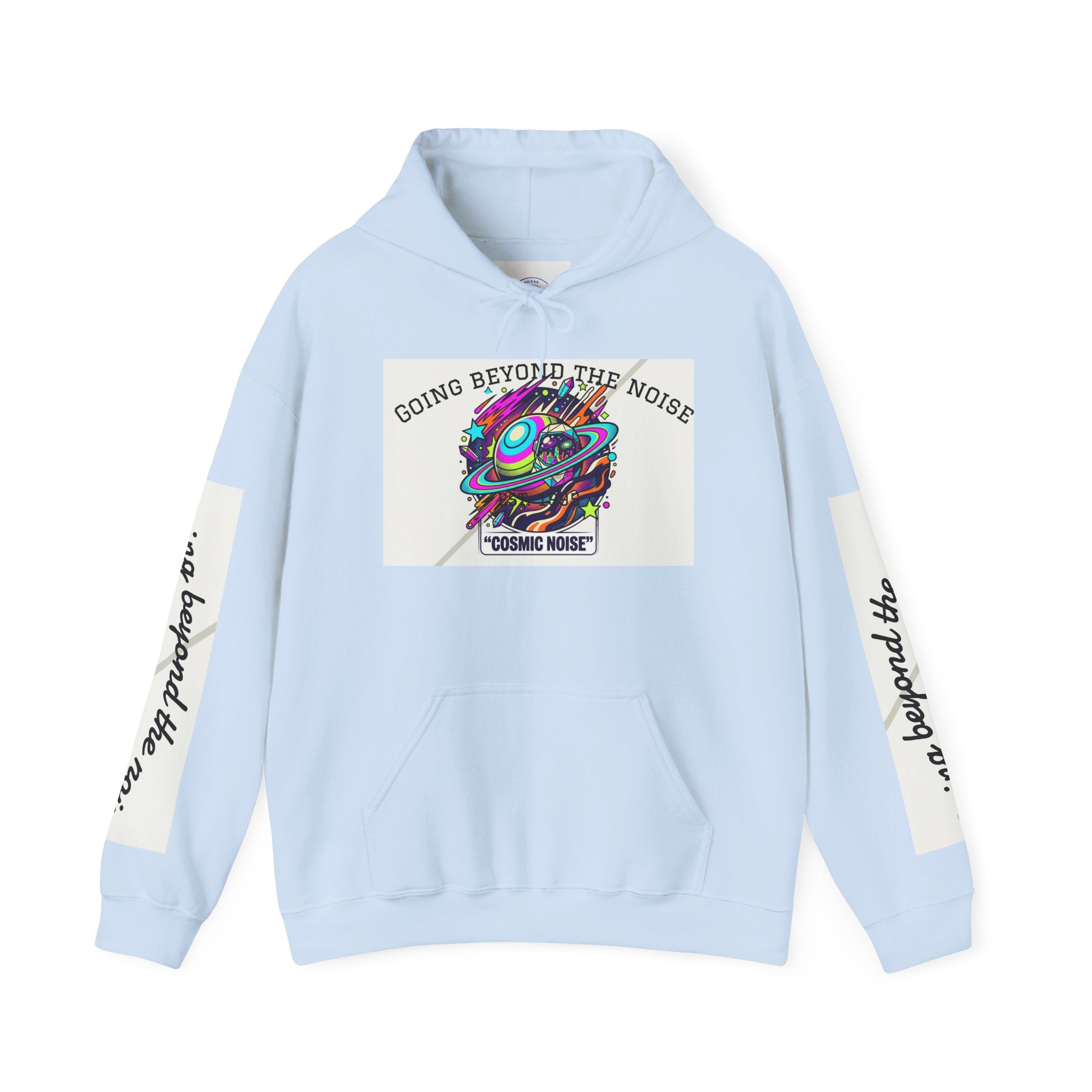 Hoodie — “Going Beyond the Noise” Cosmic Noise Graphic Hoodie