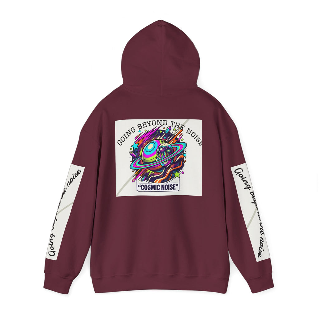 Hoodie — “Going Beyond the Noise” Cosmic Noise Graphic Hoodie
