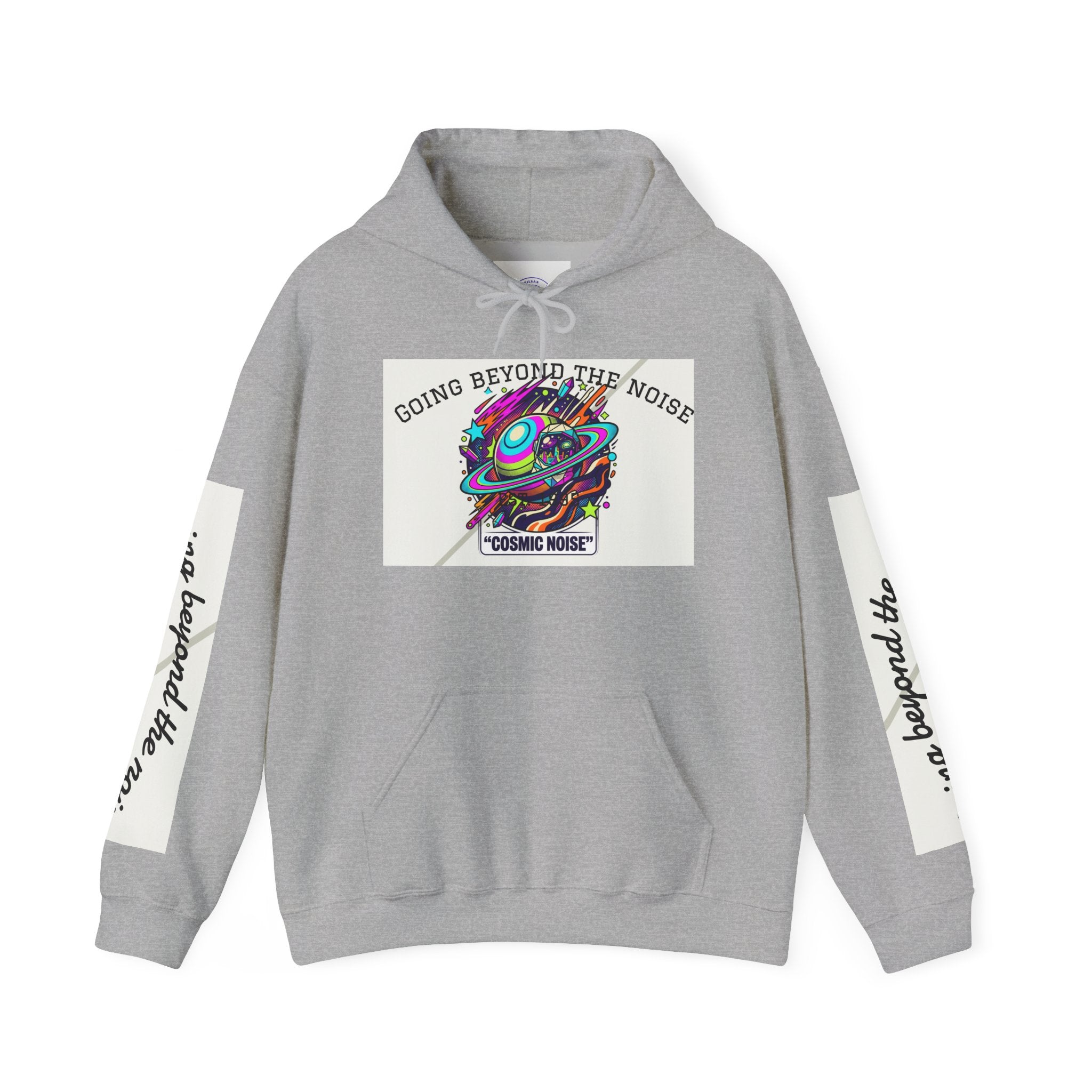 Hoodie — “Going Beyond the Noise” Cosmic Noise Graphic Hoodie