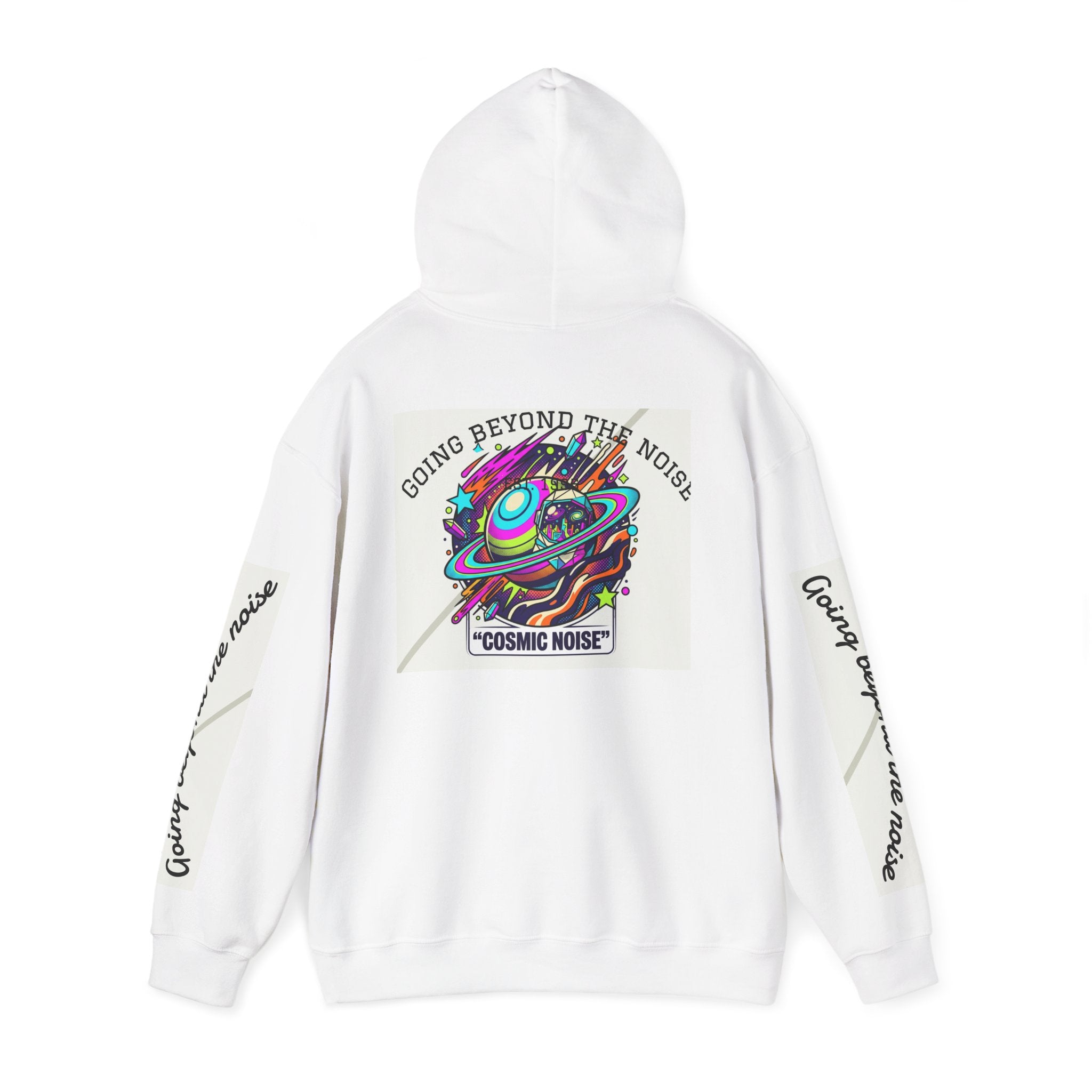Hoodie — “Going Beyond the Noise” Cosmic Noise Graphic Hoodie