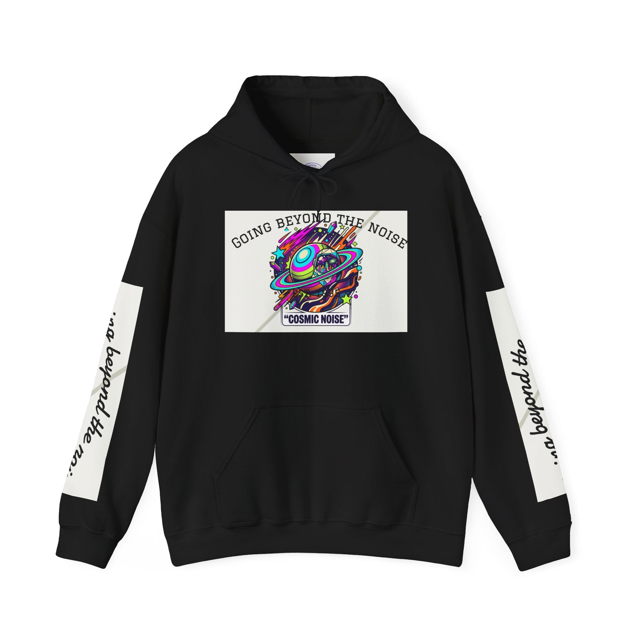 Hoodie — “Going Beyond the Noise” Cosmic Noise Graphic Hoodie