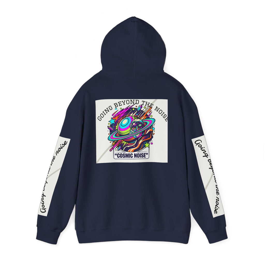 Hoodie — “Going Beyond the Noise” Cosmic Noise Graphic Hoodie