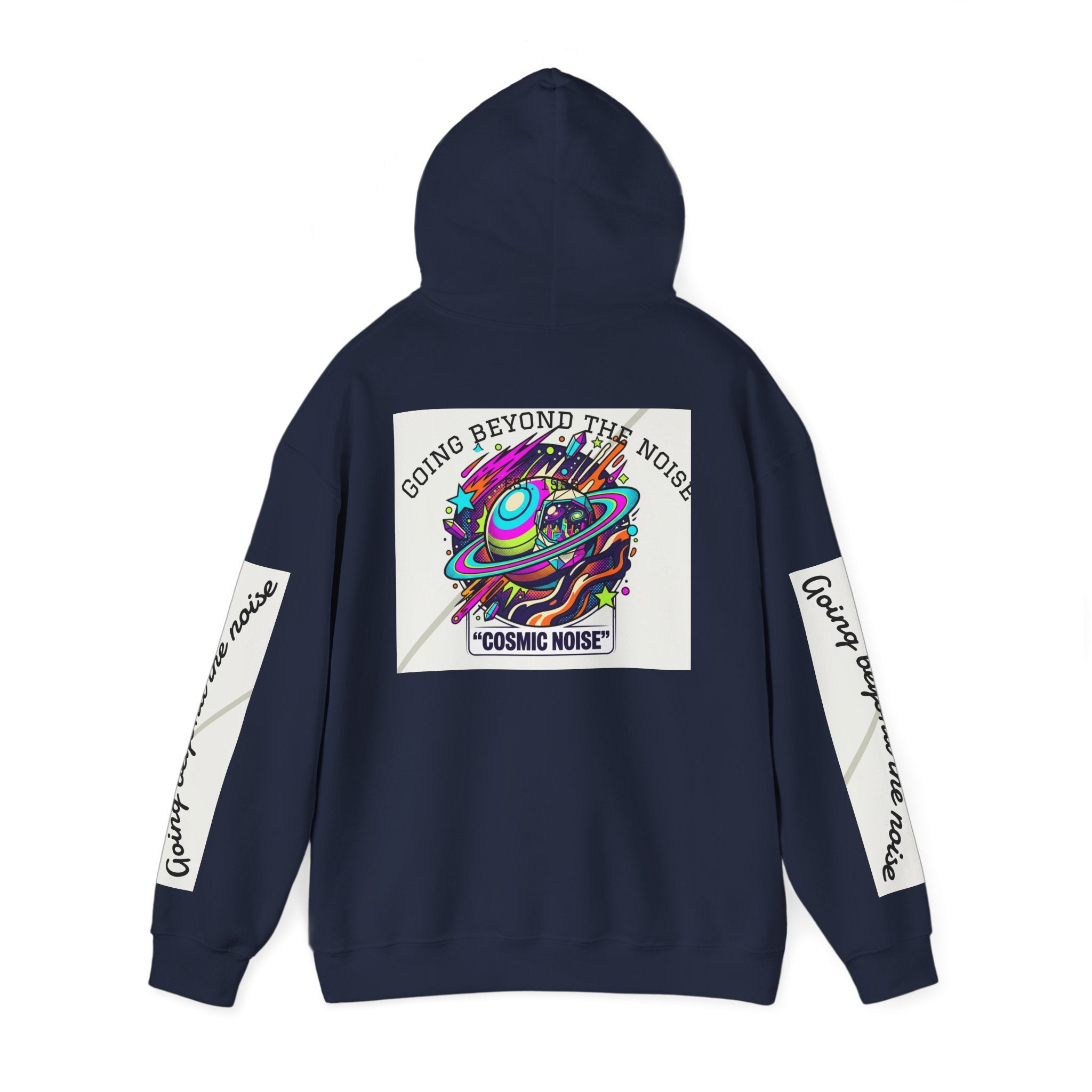 Hoodie — “Going Beyond the Noise” Cosmic Noise Graphic Hoodie