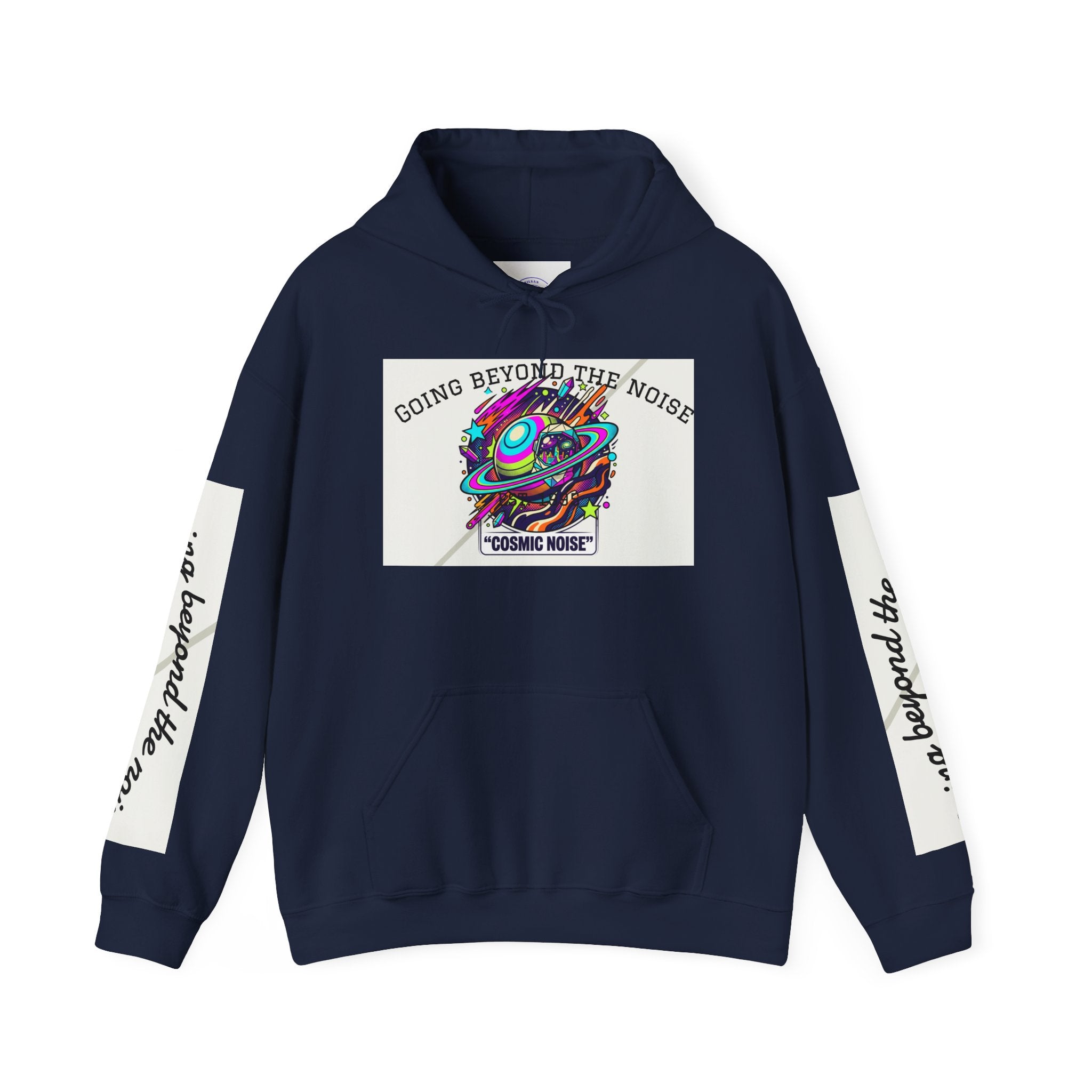 Hoodie — “Going Beyond the Noise” Cosmic Noise Graphic Hoodie
