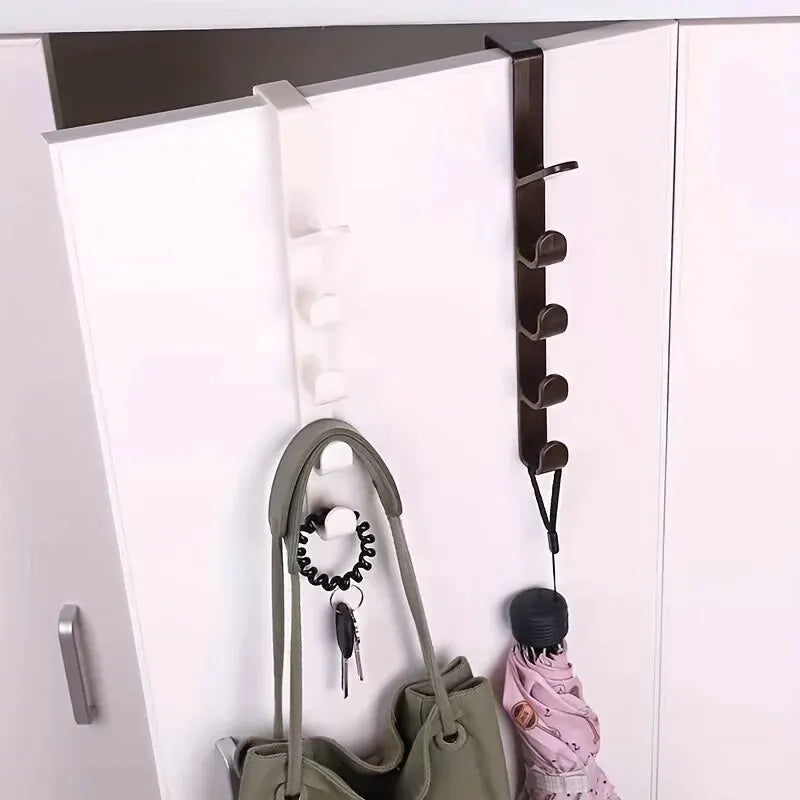1 Stk. Schlafzimmertürhänger, Kleiderhaken zum Aufhängen über der Tür, Kunststoff, Haushaltsaufbewahrung, Haken, Geldbörsenhalter für Taschen, Schienen