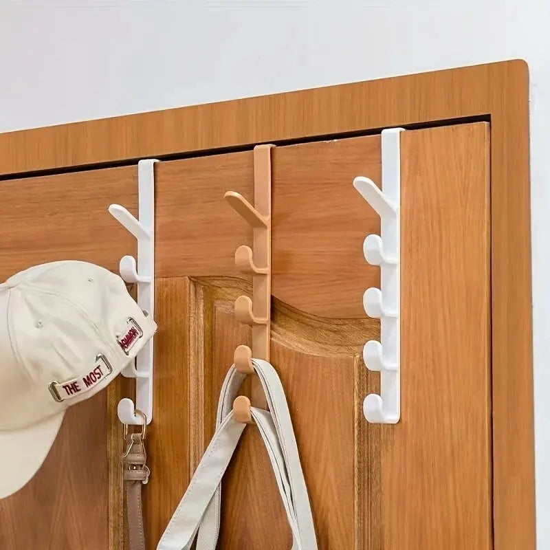 1 Stk. Schlafzimmertürhänger, Kleiderhaken zum Aufhängen über der Tür, Kunststoff, Haushaltsaufbewahrung, Haken, Geldbörsenhalter für Taschen, Schienen