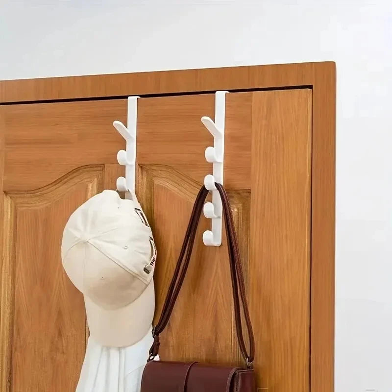 1 Stk. Schlafzimmertürhänger, Kleiderhaken zum Aufhängen über der Tür, Kunststoff, Haushaltsaufbewahrung, Haken, Geldbörsenhalter für Taschen, Schienen