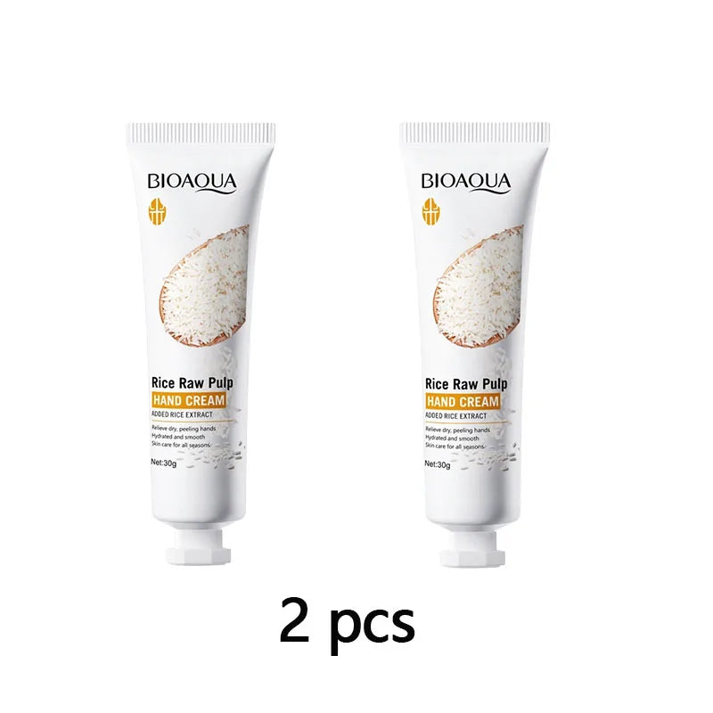 Reis-Handcreme Volumen gebend Verjüngend Nährend Feuchtigkeitsspendend Erfrischend Nicht fettende Handpflegecreme 30g