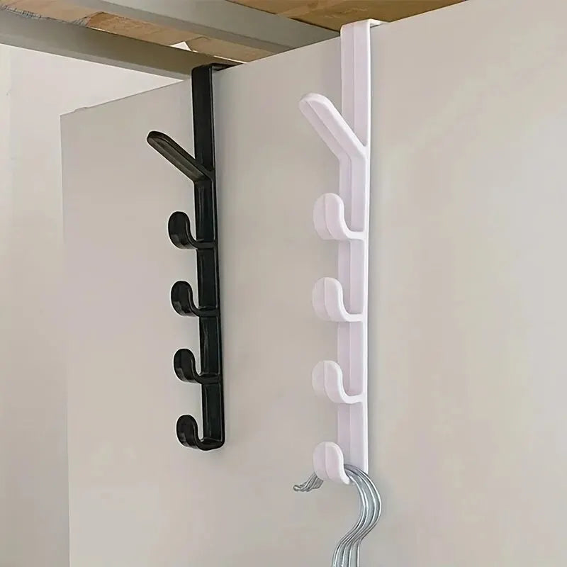 1 Stk. Schlafzimmertürhänger, Kleiderhaken zum Aufhängen über der Tür, Kunststoff, Haushaltsaufbewahrung, Haken, Geldbörsenhalter für Taschen, Schienen