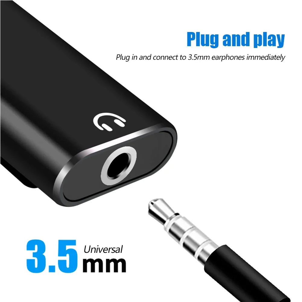 USB-C-auf-3,5-mm-Klinkenadapter für Xiaomi Huawei USB-C-Audio-Splitter Kopfhörer 3,5-mm-Adapter Ladegerät USB-C nicht für iPhone Samsung