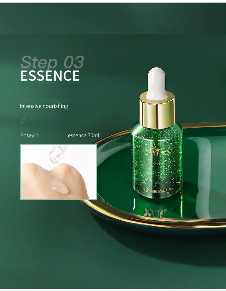 Fünfteiliges FONCE Boseine Anti-Falten Hautpflege-Set für Gesichtscreme, Emulsion, Gesichtswasser, Gesichtsreiniger, Gesichtslotion, Gesichtsserum