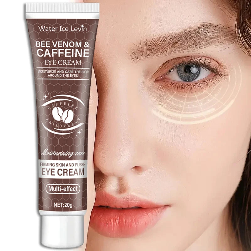 Natürliche Koffein-Augencreme, 20g, Feuchtigkeitsspendend, straffend, gegen Schwellungen und dunkle Augenringe nach dem Lifting, reduziert Falten und Alterserscheinungen, Hellbeige, entspannend
