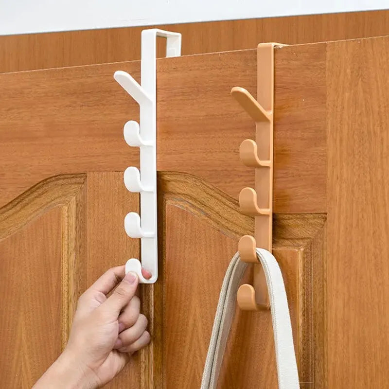 1 Stk. Schlafzimmertürhänger, Kleiderhaken zum Aufhängen über der Tür, Kunststoff, Haushaltsaufbewahrung, Haken, Geldbörsenhalter für Taschen, Schienen