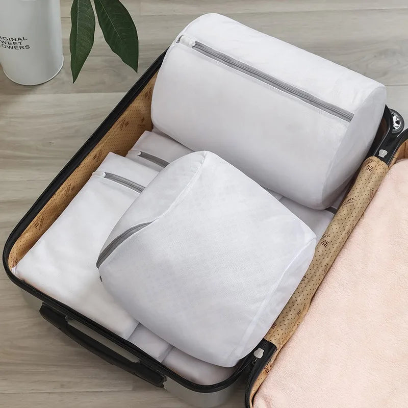 Vielseitige Schuh-Waschtasche - Robuster Netz-Wäschesack für Sneaker, Laufschuhe, Socken & BHs mit Reißverschluss, Wäschenetz