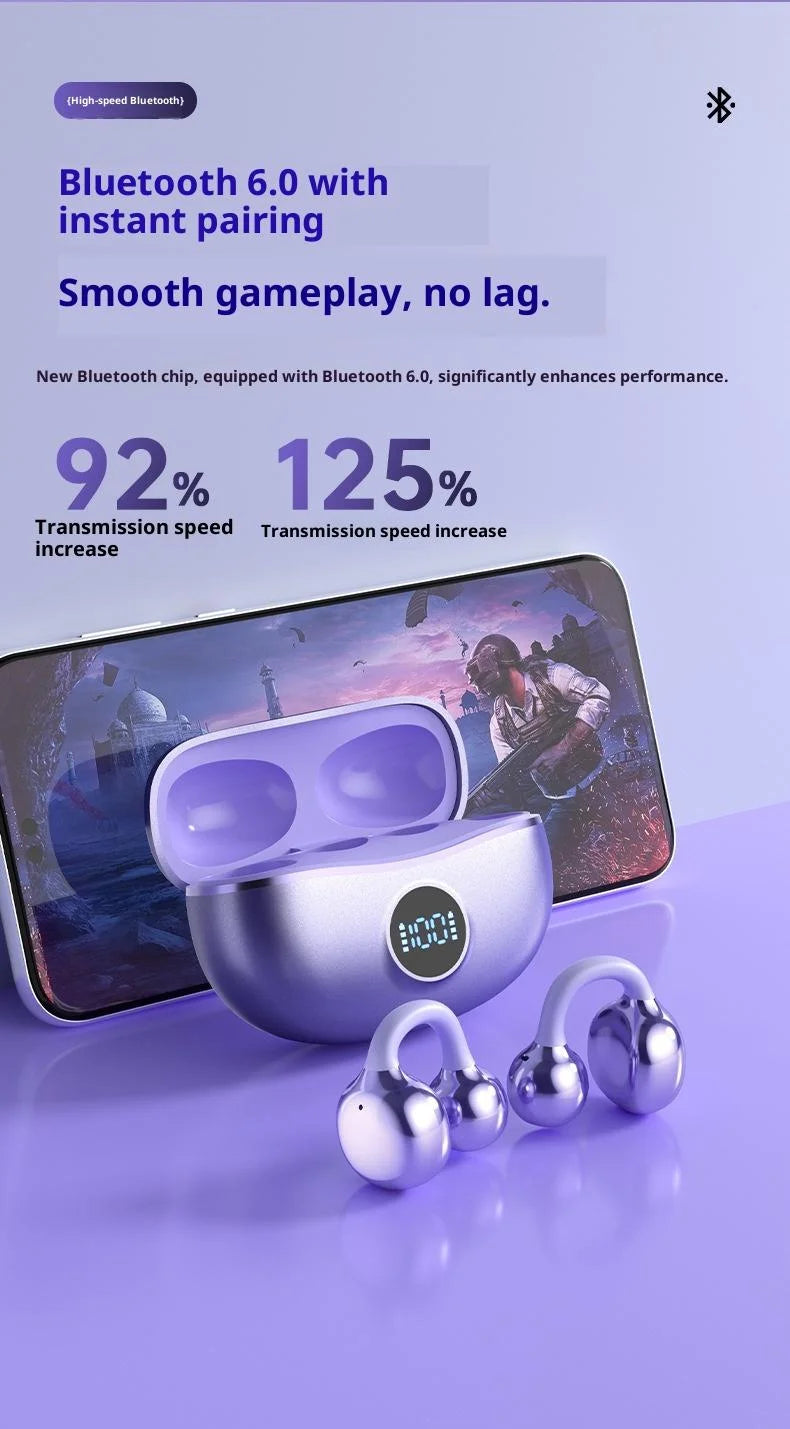 Original SONY Ohrclip OWS Kabellose Bluetooth Ohrclip-Kopfhörer Sport Gaming Headset HIFI Surround Sound In-Ear-Kopfhörer mit Mikrofon