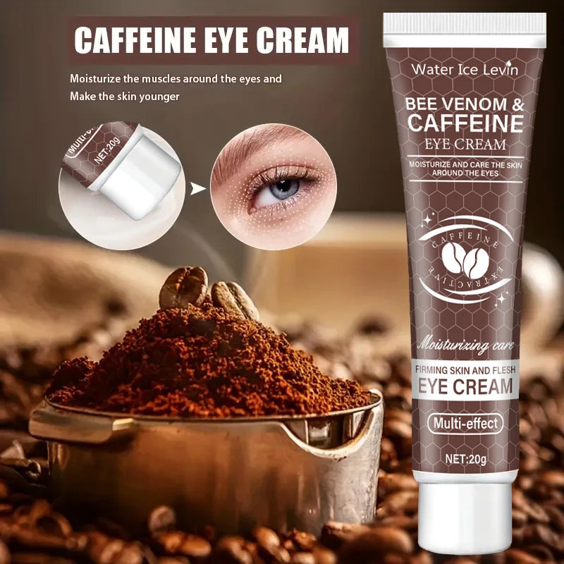 Natürliche Koffein-Augencreme, 20g, Feuchtigkeitsspendend, straffend, gegen Schwellungen und dunkle Augenringe nach dem Lifting, reduziert Falten und Alterserscheinungen, Hellbeige, entspannend