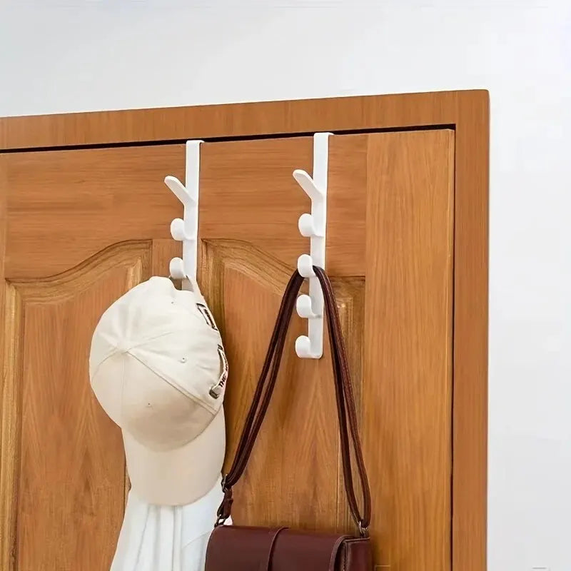 1 Stk. Schlafzimmertürhänger, Kleiderhaken zum Aufhängen über der Tür, Kunststoff, Haushaltsaufbewahrung, Haken, Geldbörsenhalter für Taschen, Schienen