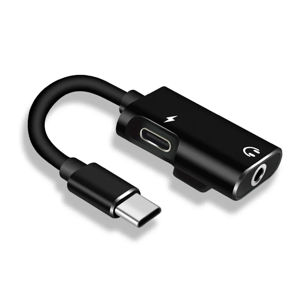 USB-C-auf-3,5-mm-Klinkenadapter für Xiaomi Huawei USB-C-Audio-Splitter Kopfhörer 3,5-mm-Adapter Ladegerät USB-C nicht für iPhone Samsung