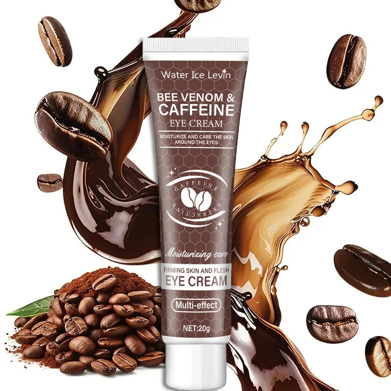 Natürliche Koffein-Augencreme, 20g, Feuchtigkeitsspendend, straffend, gegen Schwellungen und dunkle Augenringe nach dem Lifting, reduziert Falten und Alterserscheinungen, Hellbeige, entspannend