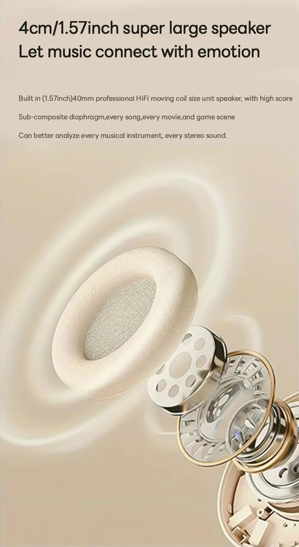 SONY P2961 Kabellose Bluetooth-Kopfhörer, faltbar, 9D HIFI Stereo Sound Headset, lange Akkulaufzeit, starke Bässe, Ohrhörer