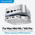 PULWTOP Mac Mini M4 Dock mit 4TB SSD-Gehäuse, USB C HUB unterstützt HDMI 4K 60Hz, USB A 2.0, SD/TF, Audio für Mac Mini M4/M4 Pro