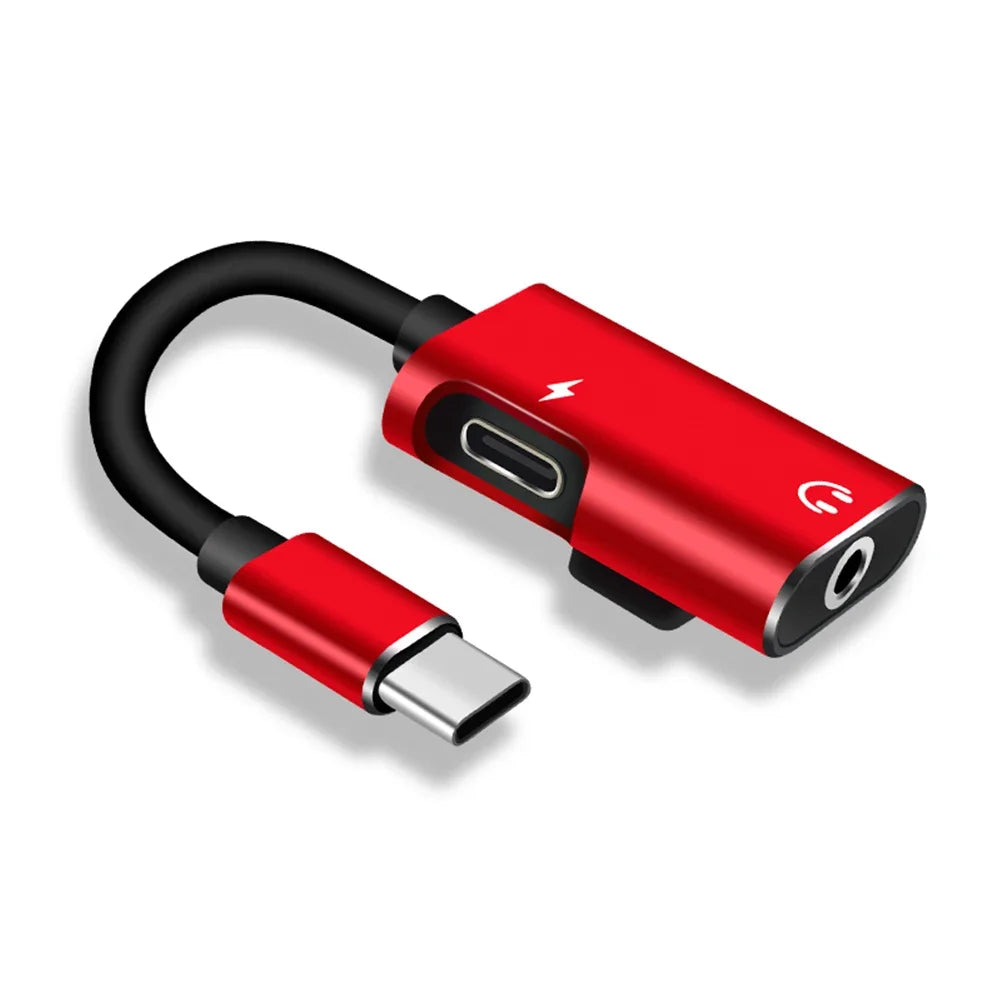 USB-C-auf-3,5-mm-Klinkenadapter für Xiaomi Huawei USB-C-Audio-Splitter Kopfhörer 3,5-mm-Adapter Ladegerät USB-C nicht für iPhone Samsung