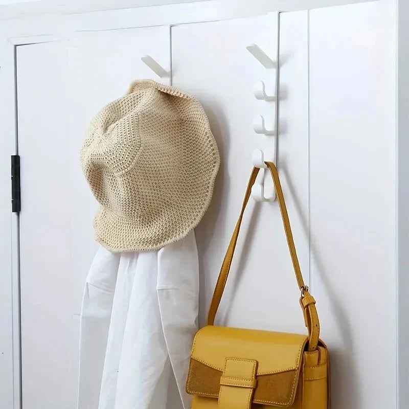 1 Stk. Schlafzimmertürhänger, Kleiderhaken zum Aufhängen über der Tür, Kunststoff, Haushaltsaufbewahrung, Haken, Geldbörsenhalter für Taschen, Schienen