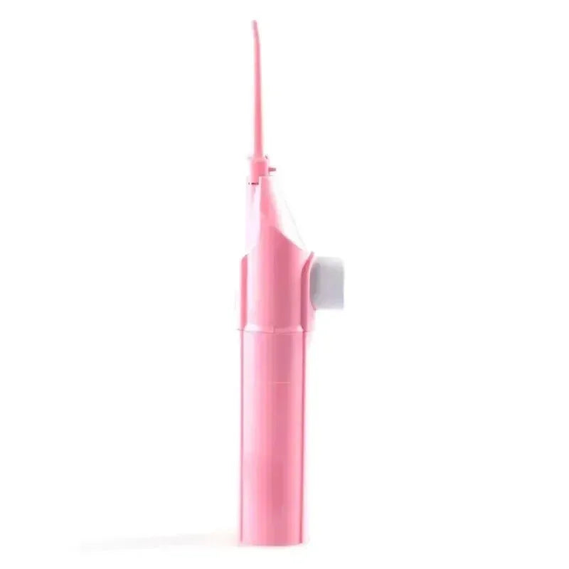 Keep your smile fresh and clean with this portable manual water flosser, designed for effective everyday oral care. Featuring a sleek, compact design with an easy-to-fill water reservoir, it delivers a focused, high-pressure