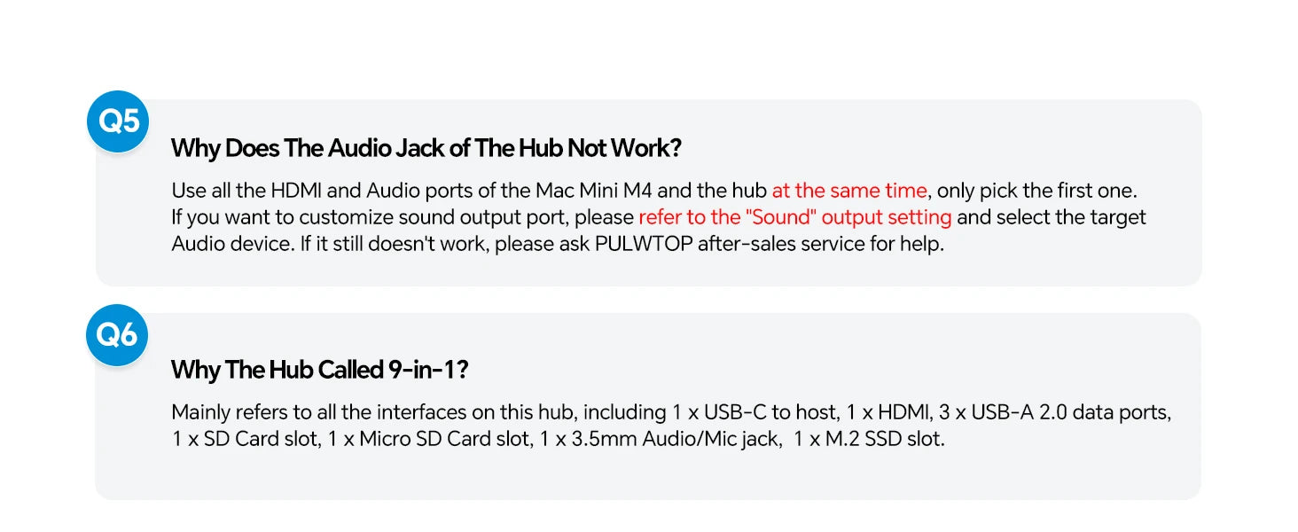 PULWTOP Mac Mini M4 Dock mit 4TB SSD-Gehäuse, USB C HUB unterstützt HDMI 4K 60Hz, USB A 2.0, SD/TF, Audio für Mac Mini M4/M4 Pro