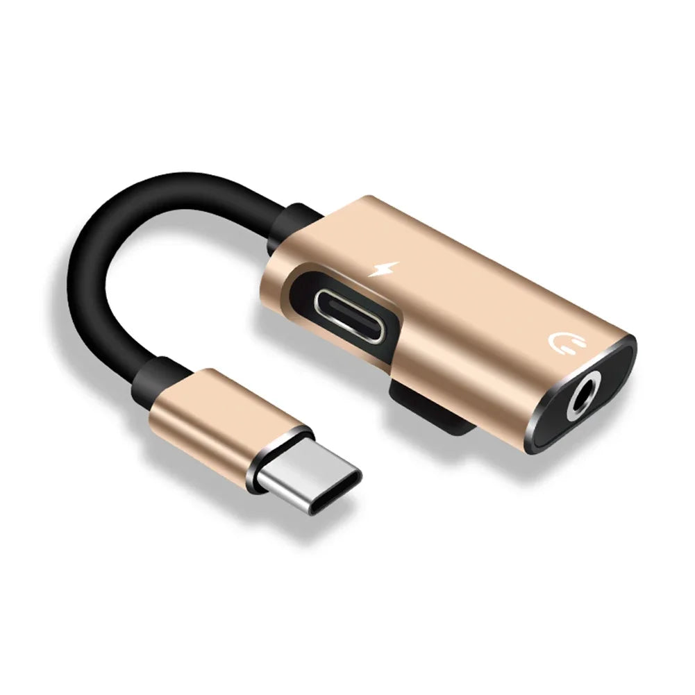 USB-C-auf-3,5-mm-Klinkenadapter für Xiaomi Huawei USB-C-Audio-Splitter Kopfhörer 3,5-mm-Adapter Ladegerät USB-C nicht für iPhone Samsung